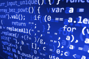 Programming code abstract screen of software developer.