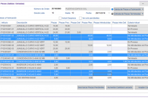 CARPINTERIA METALICA CONTROL PIEZAS ENTRADAS SALIDAS