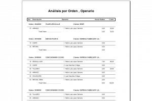 ANALISIS POR ORDEN Y OPERARIO INFORME