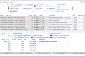 INSTALACIONES CALCULO NECESIDADES COMPRAS