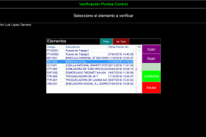 VERIFICACION PUNTOS DE CONTROL TACTIL