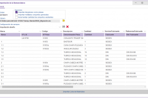siidex erp maquinara importancion nomenclatura cad oficina tecnica diseño