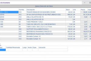 maquinaria-listado de inventario