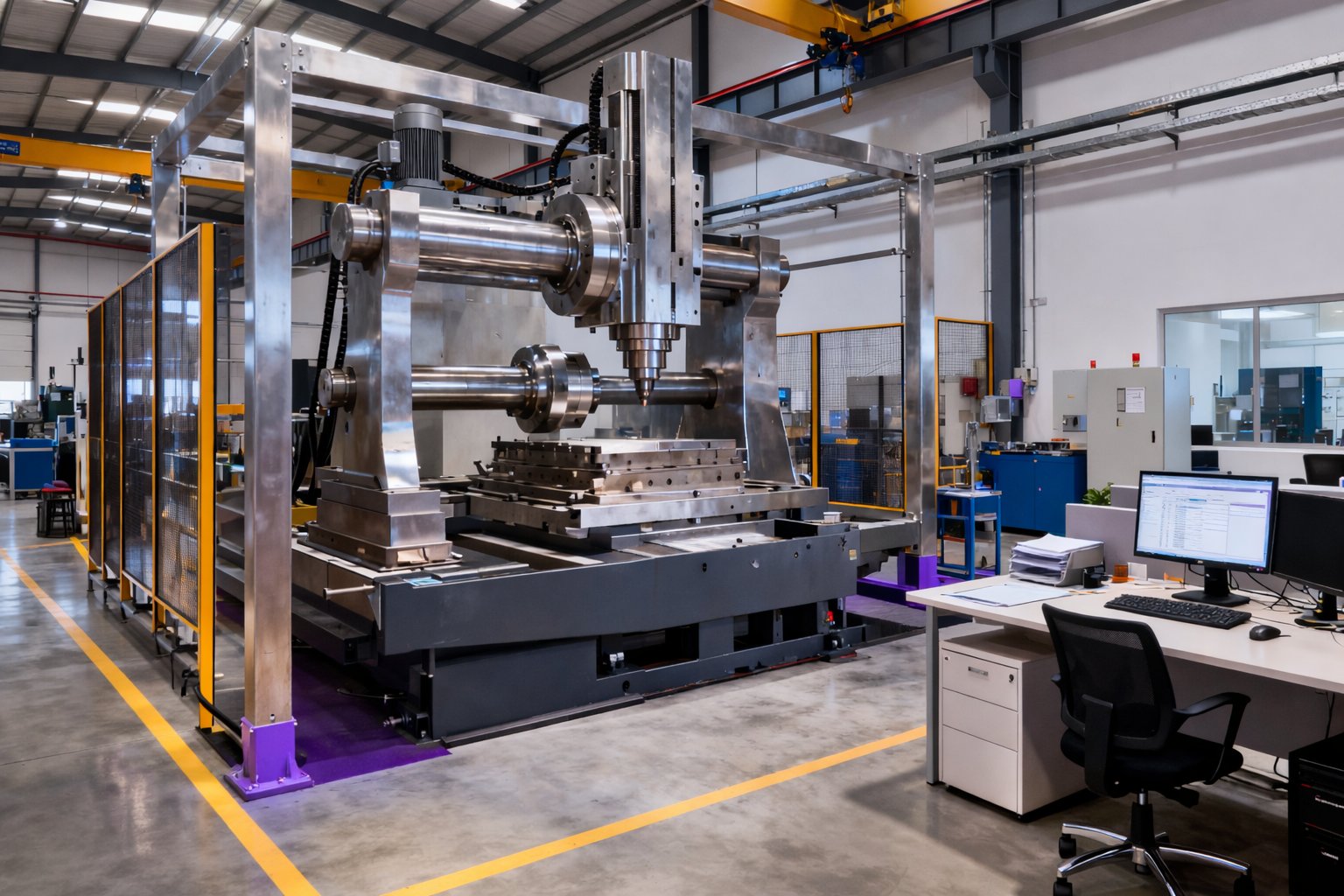 Control proyectos máquina CNC de estructura metálica robusta