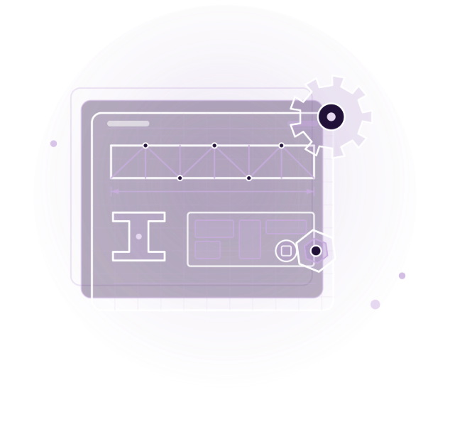 Icono de plano escrito para ERP de construcciones metálicas.